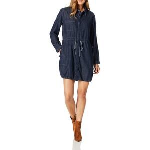 AG Adriano Goldschmied Blue Chambray Denim long Sleeve Shirt Dress Size Small
